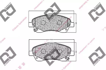 Комплект тормозных колодок DJ PARTS BP1236